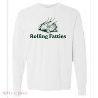Rolling Fatties Cat Funny Cute Cat Lover Kitten Owner Kitty Comfort Colors Heavyweight Long Sleeve T-Shirt thumb 0