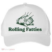 Rolling Fatties Cat Funny Cute Cat Lover Kitten Owner Kitty Five-Panel Snapback Cap thumb 0