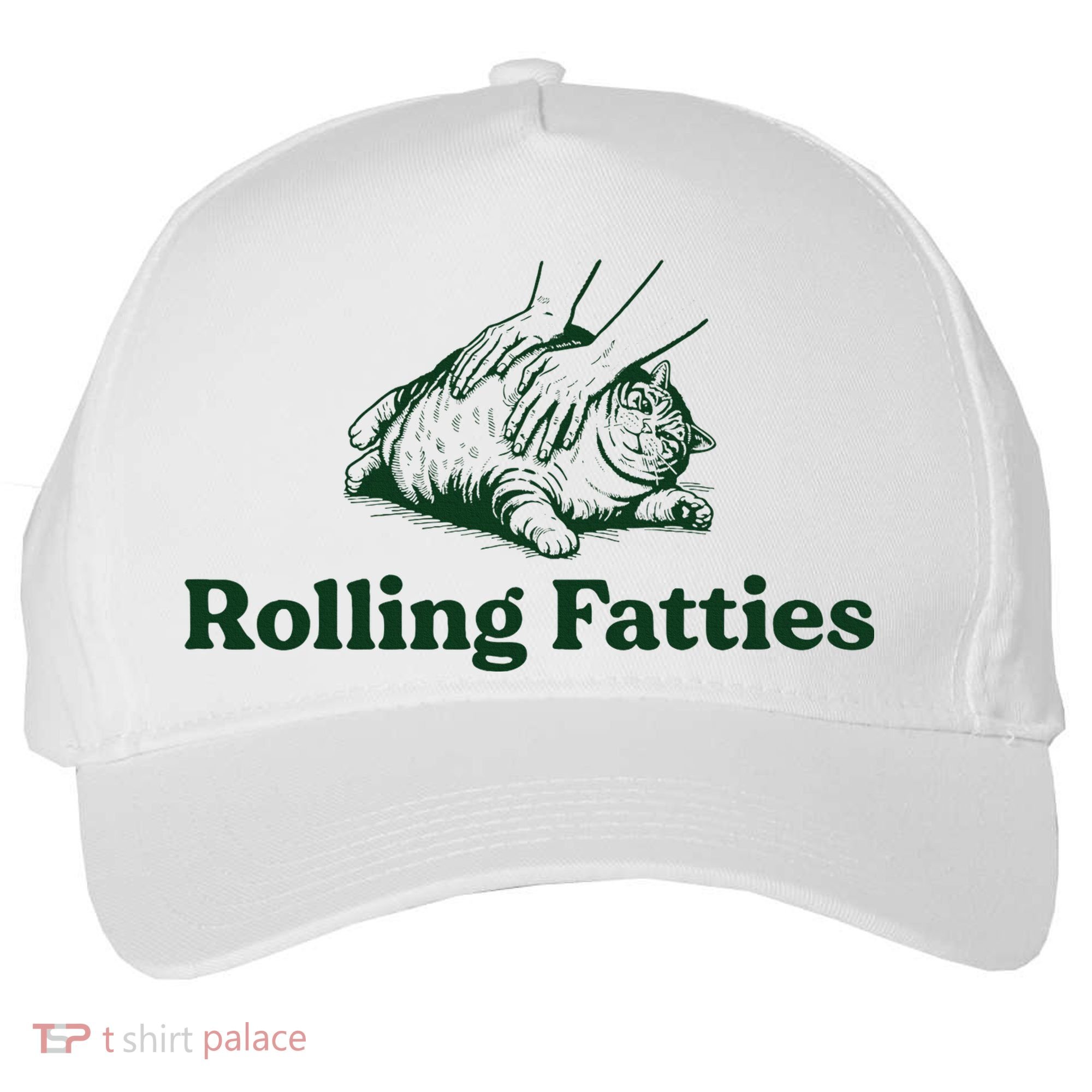 Rolling Fatties Cat Funny Cute Cat Lover Kitten Owner Kitty Five-Panel Snapback Cap