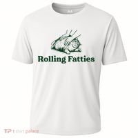 Rolling Fatties Cat Funny Cute Cat Lover Kitten Owner Kitty Cooling Performance Crew T-Shirt thumb 0