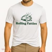 Rolling Fatties Cat Funny Cute Cat Lover Kitten Owner Kitty Cooling Performance Crew T-Shirt thumb 2