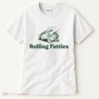 Rolling Fatties Cat Funny Cute Cat Lover Kitten Owner Kitty Tall T-Shirt thumb 0