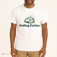 Rolling Fatties Cat Funny Cute Cat Lover Kitten Owner Kitty Tall T-Shirt thumb 2