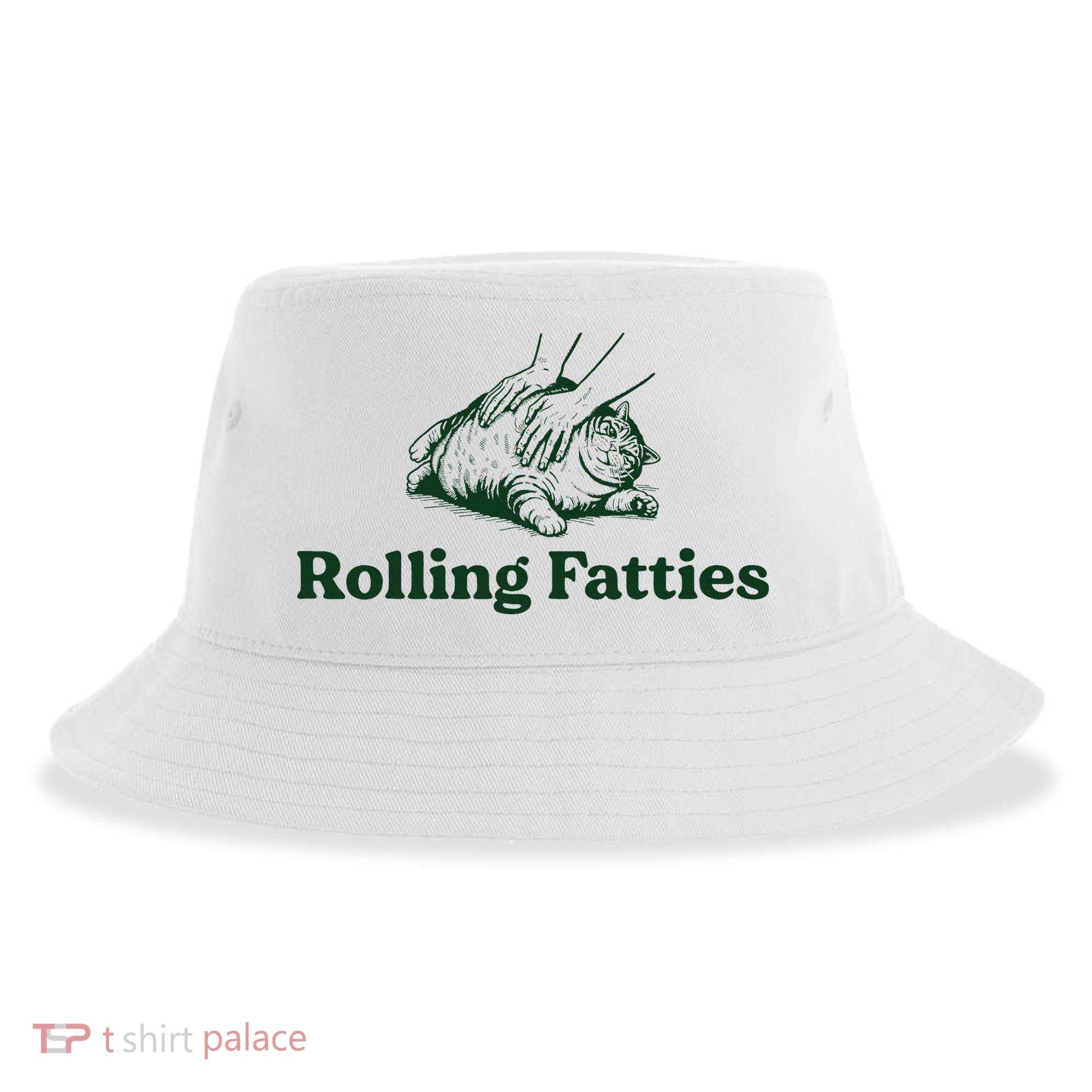 Rolling Fatties Cat Funny Cute Cat Lover Kitten Owner Kitty Sustainable Bucket Hat