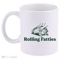 Rolling Fatties Cat Funny Cute Cat Lover Kitten Owner Kitty 11oz C Handle Ceramic Mug thumb 2