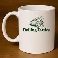 Rolling Fatties Cat Funny Cute Cat Lover Kitten Owner Kitty 11oz C Handle Ceramic Mug thumb 4