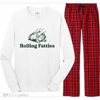 Rolling Fatties Cat Funny Cute Cat Lover Kitten Owner Kitty Long Sleeve Pajama Set thumb 0