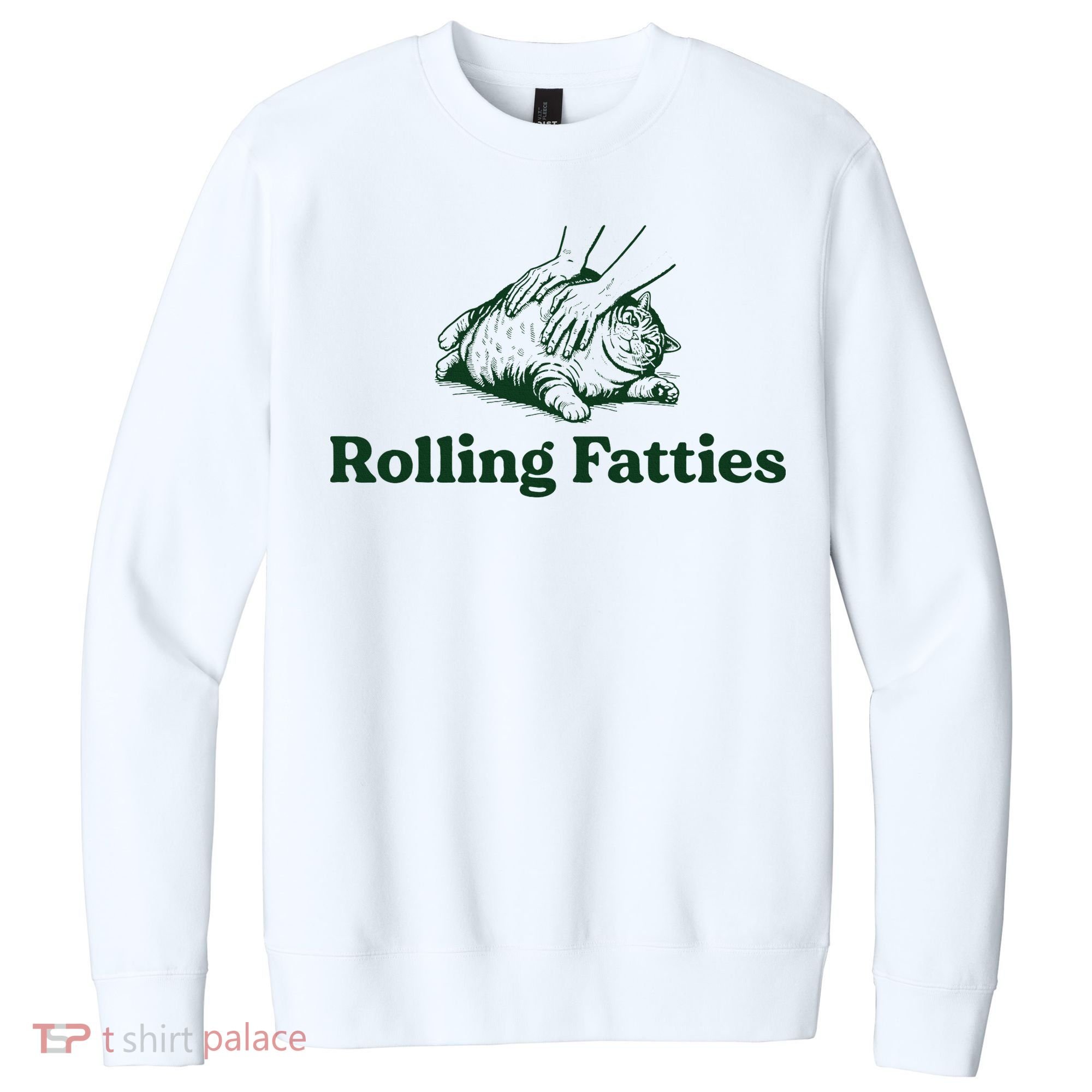 Rolling Fatties Cat Funny Cute Cat Lover Kitten Owner Kitty V.I.T. Fleece Crew Sweatshirt