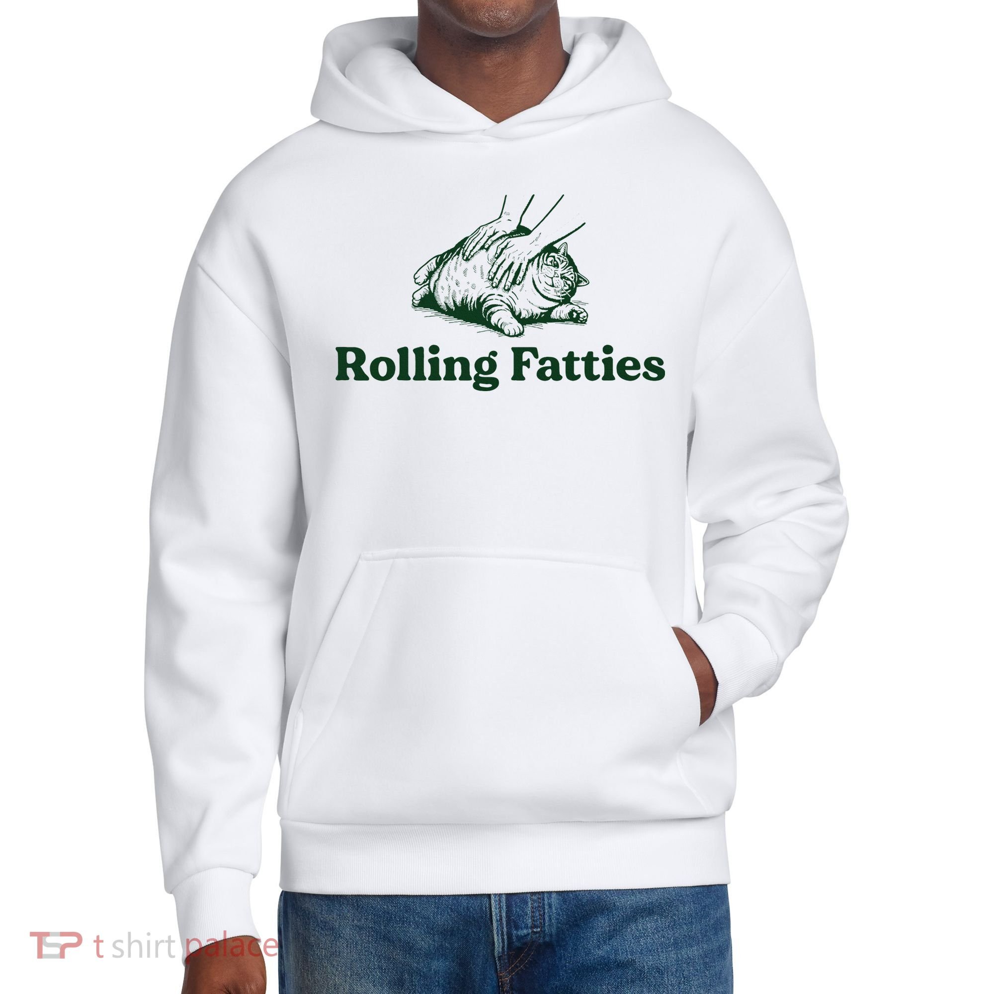 Rolling Fatties Cat Funny Cute Cat Lover Kitten Owner Kitty District V.I.T. Heavyweight Hoodie