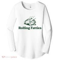 Rolling Fatties Cat Funny Cute Cat Lover Kitten Owner Kitty Women's Perfect Tri Tunic Long Sleeve Shirt thumb 0
