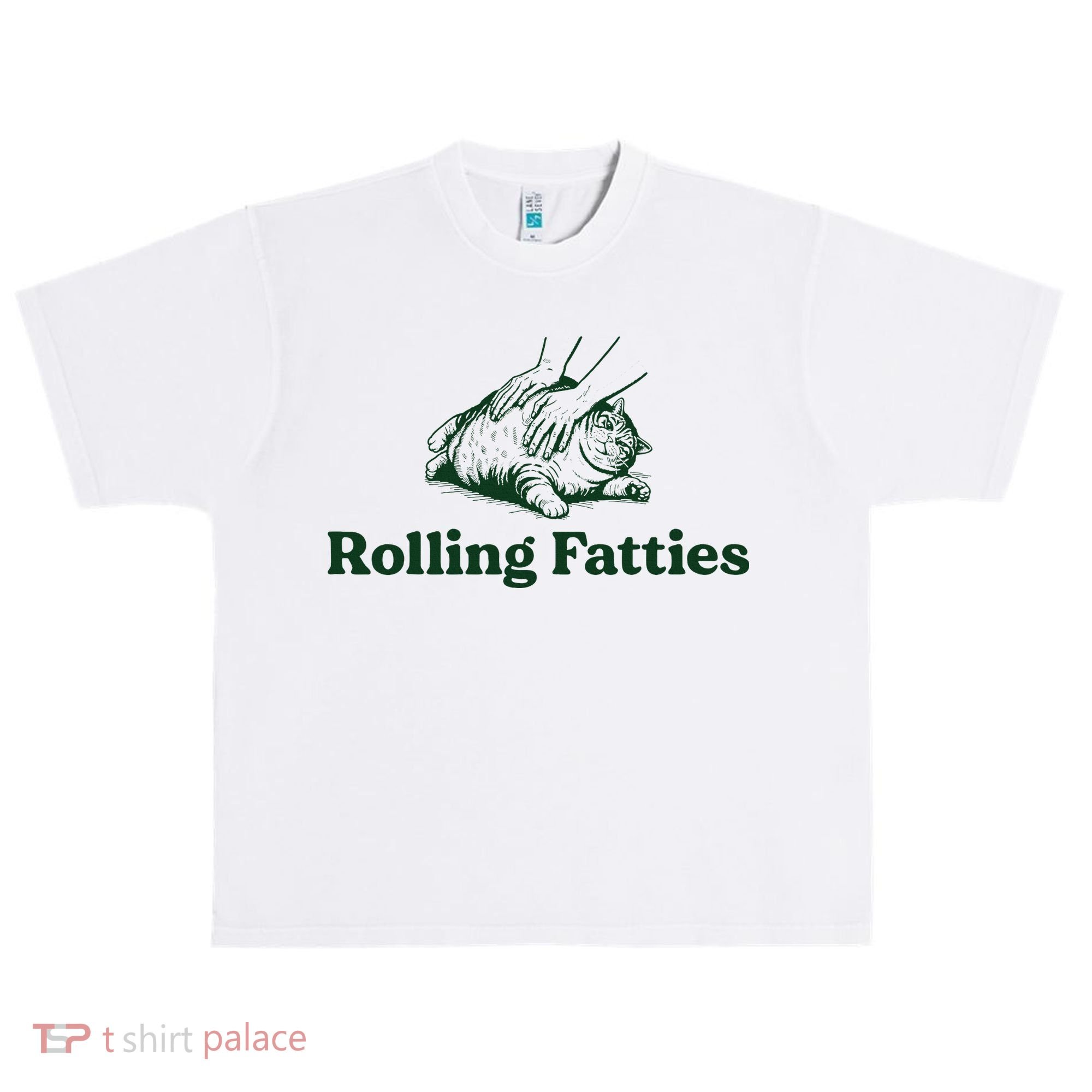 Rolling Fatties Cat Funny Cute Cat Lover Kitten Owner Kitty Urban Oversized Heavyweight T-Shirt