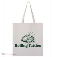 Rolling Fatties Cat Funny Cute Cat Lover Kitten Owner Kitty Tote Bag thumb 0