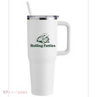 Rolling Fatties Cat Funny Cute Cat Lover Kitten Owner Kitty 40oz Vacuum Insulated Stainless Steel Travel Tumbler thumb 0