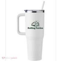 Rolling Fatties Cat Funny Cute Cat Lover Kitten Owner Kitty 40oz Vacuum Insulated Stainless Steel Travel Tumbler thumb 2