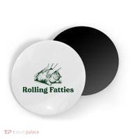 Rolling Fatties Cat Funny Cute Cat Lover Kitten Owner Kitty Magnet thumb 0