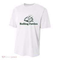 Rolling Fatties Cat Funny Cute Cat Lover Kitten Owner Kitty Youth Performance Sprint T-Shirt thumb 0