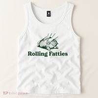Rolling Fatties Cat Funny Cute Cat Lover Kitten Owner Kitty Tank Top thumb 2
