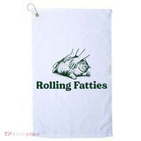 Rolling Fatties Cat Funny Cute Cat Lover Kitten Owner Kitty Golf Towel thumb 0