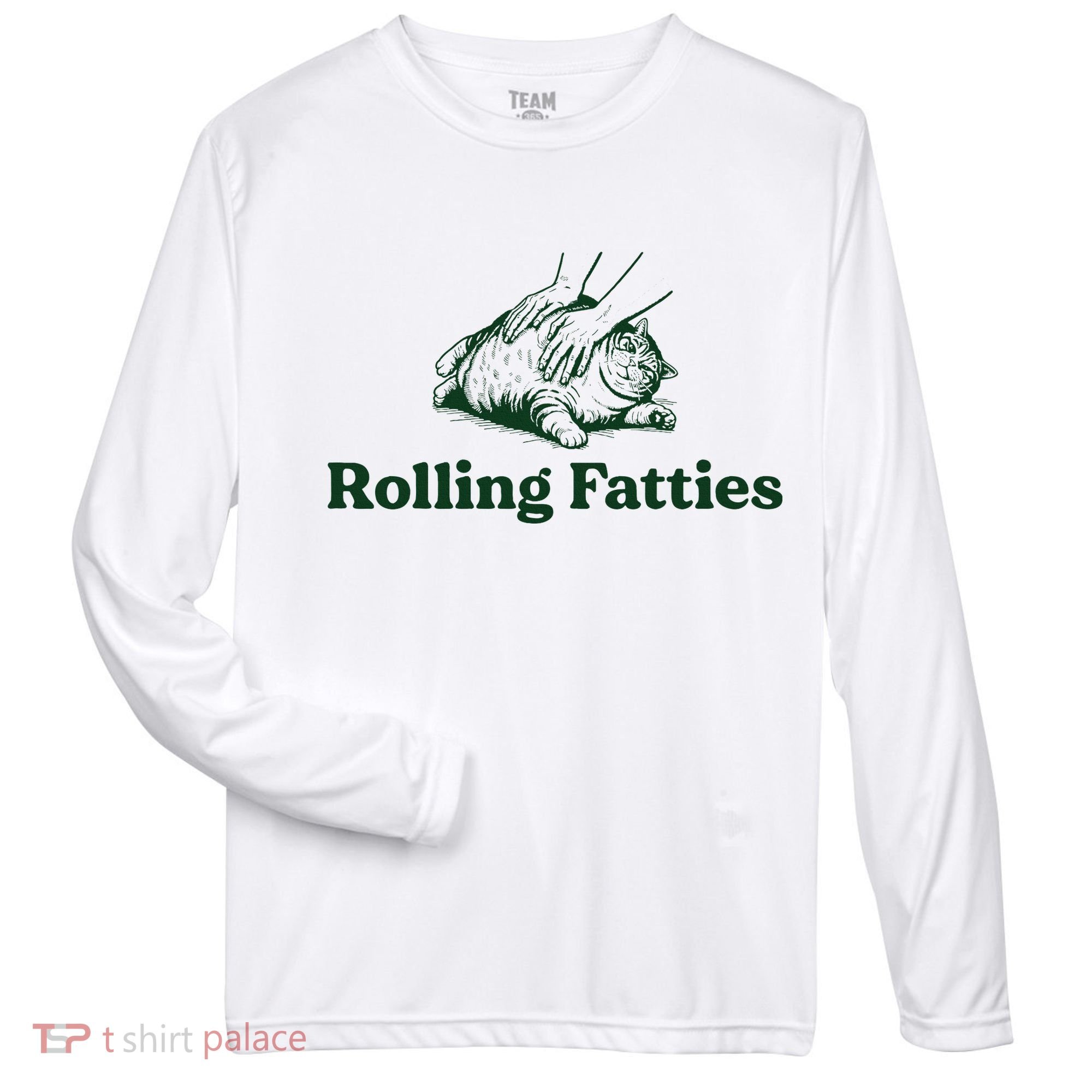Rolling Fatties Cat Funny Cute Cat Lover Kitten Owner Kitty Zone Performance Long-Sleeve T-Shirt