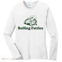 Rolling Fatties Cat Funny Cute Cat Lover Kitten Owner Kitty Women's Long Sleeve Shirt thumb 0