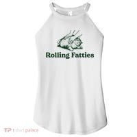 Rolling Fatties Cat Funny Cute Cat Lover Kitten Owner Kitty Women's Perfect Tri Rocker Tank thumb 0