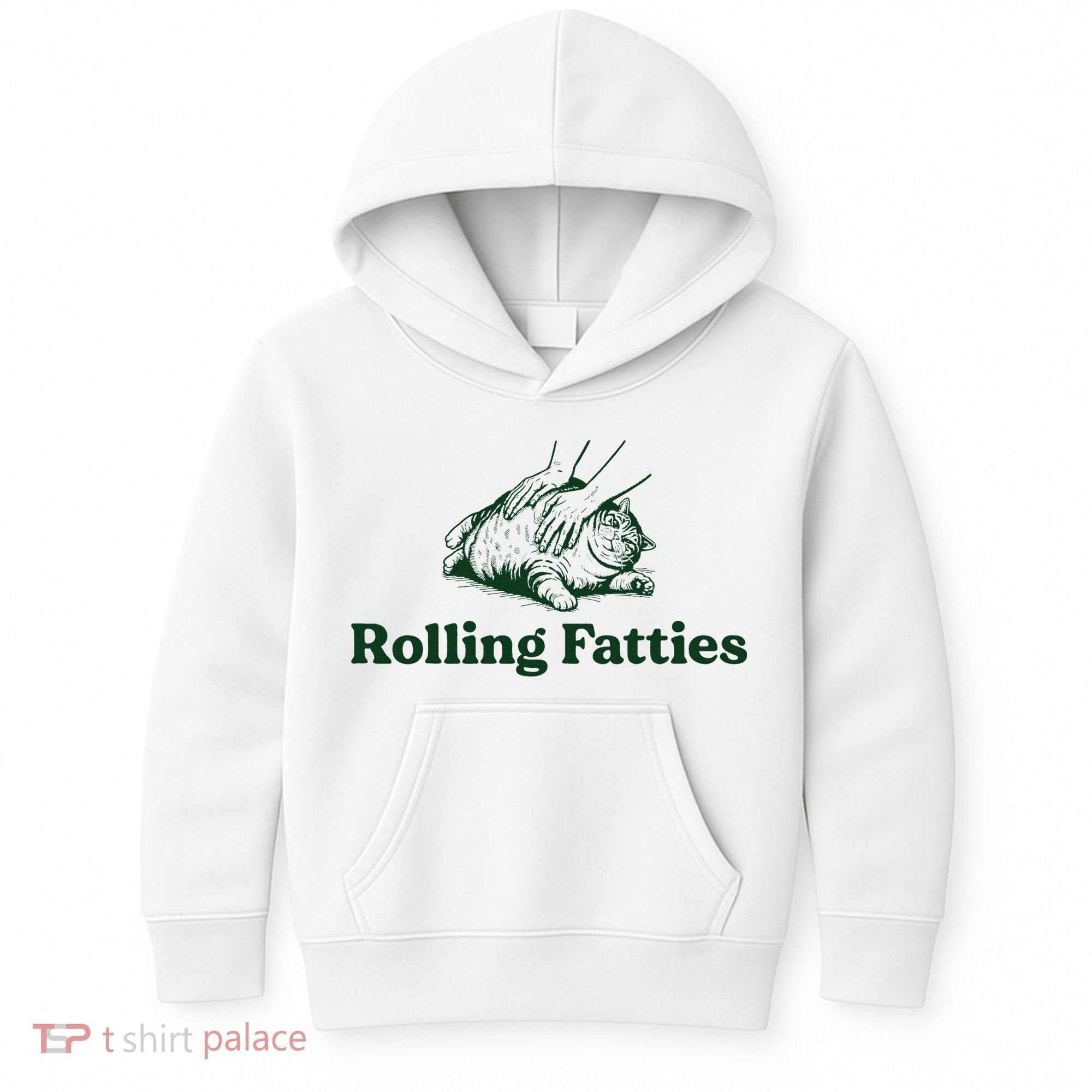 Rolling Fatties Cat Funny Cute Cat Lover Kitten Owner Kitty Kids Hoodie