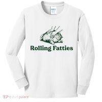 Rolling Fatties Cat Funny Cute Cat Lover Kitten Owner Kitty Kids Long Sleeve Shirt thumb 0