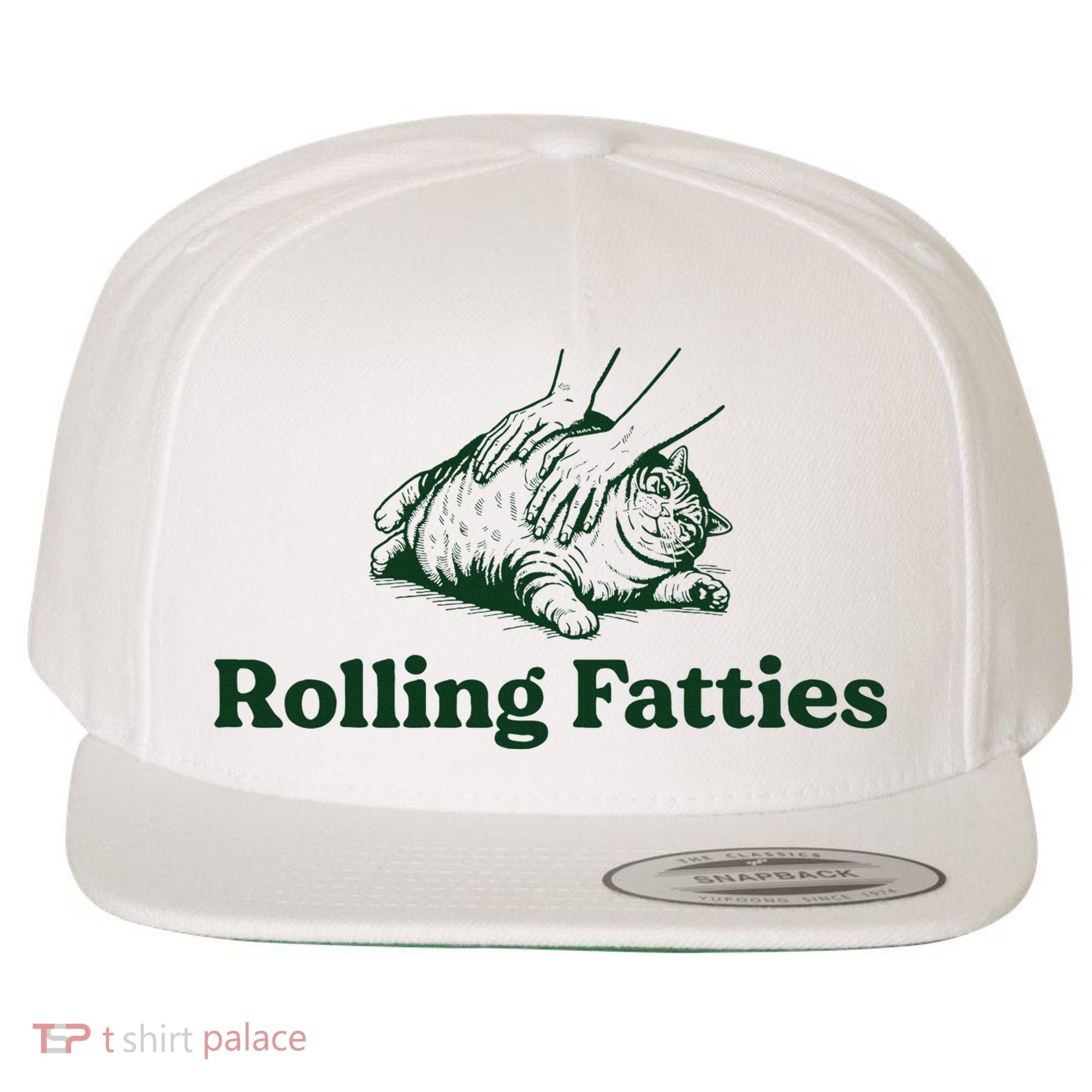Rolling Fatties Cat Funny Cute Cat Lover Kitten Owner Kitty Wool Snapback Cap