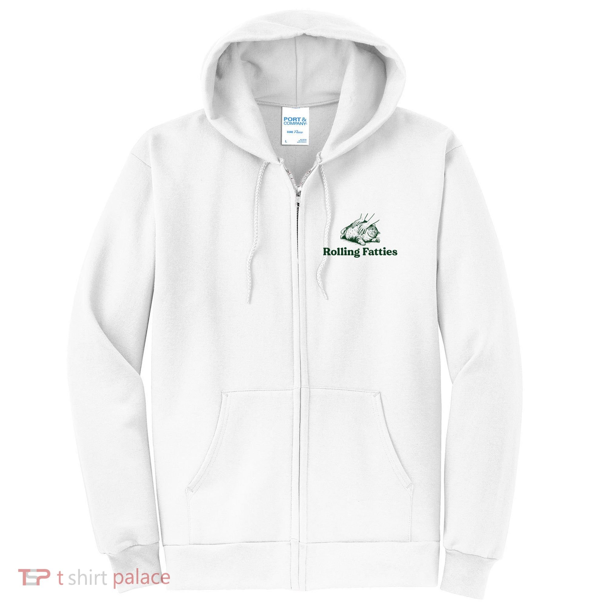 Rolling Fatties Cat Funny Cute Cat Lover Kitten Owner Kitty Full Zip Hoodie