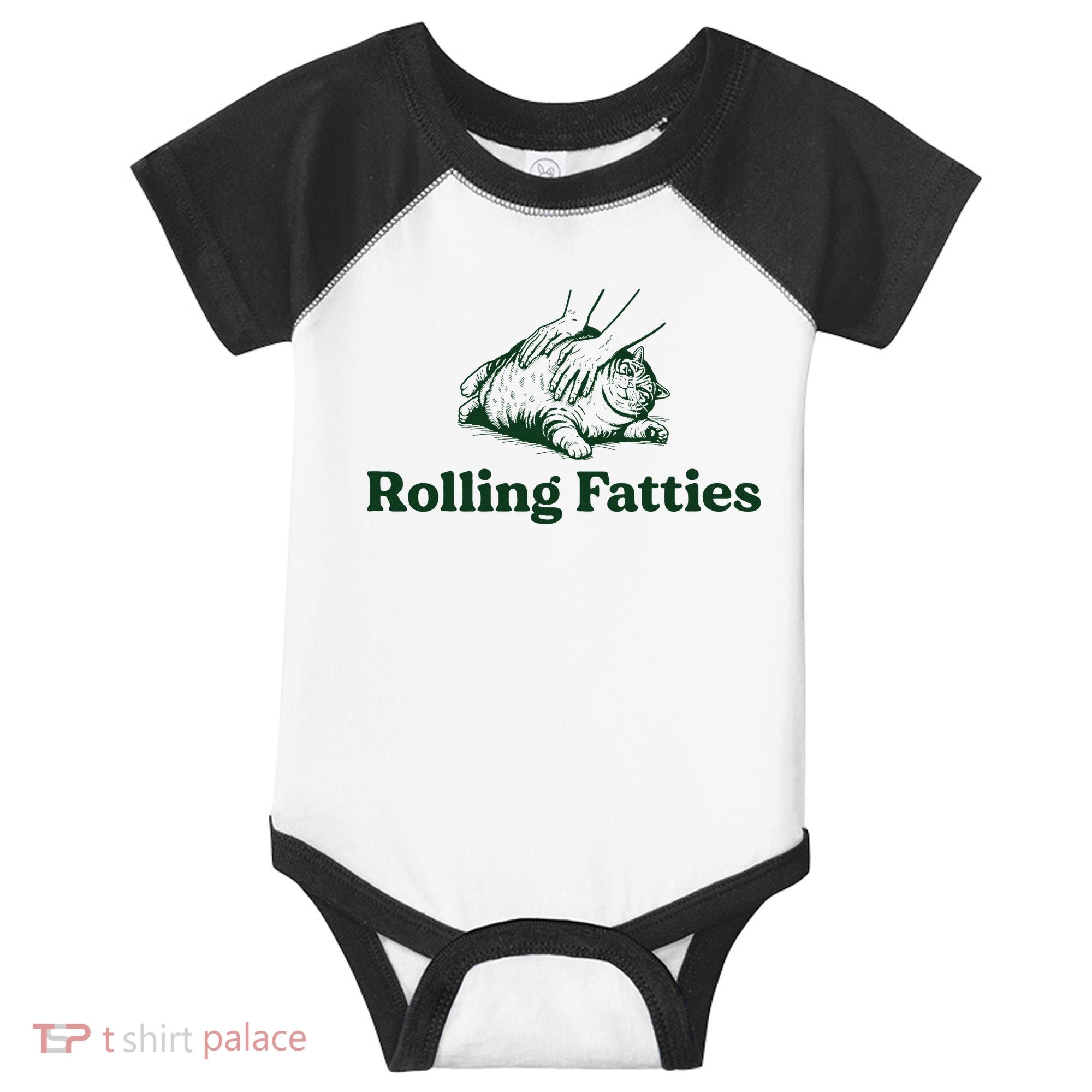 Rolling Fatties Cat Funny Cute Cat Lover Kitten Owner Kitty Infant Baby Jersey Bodysuit