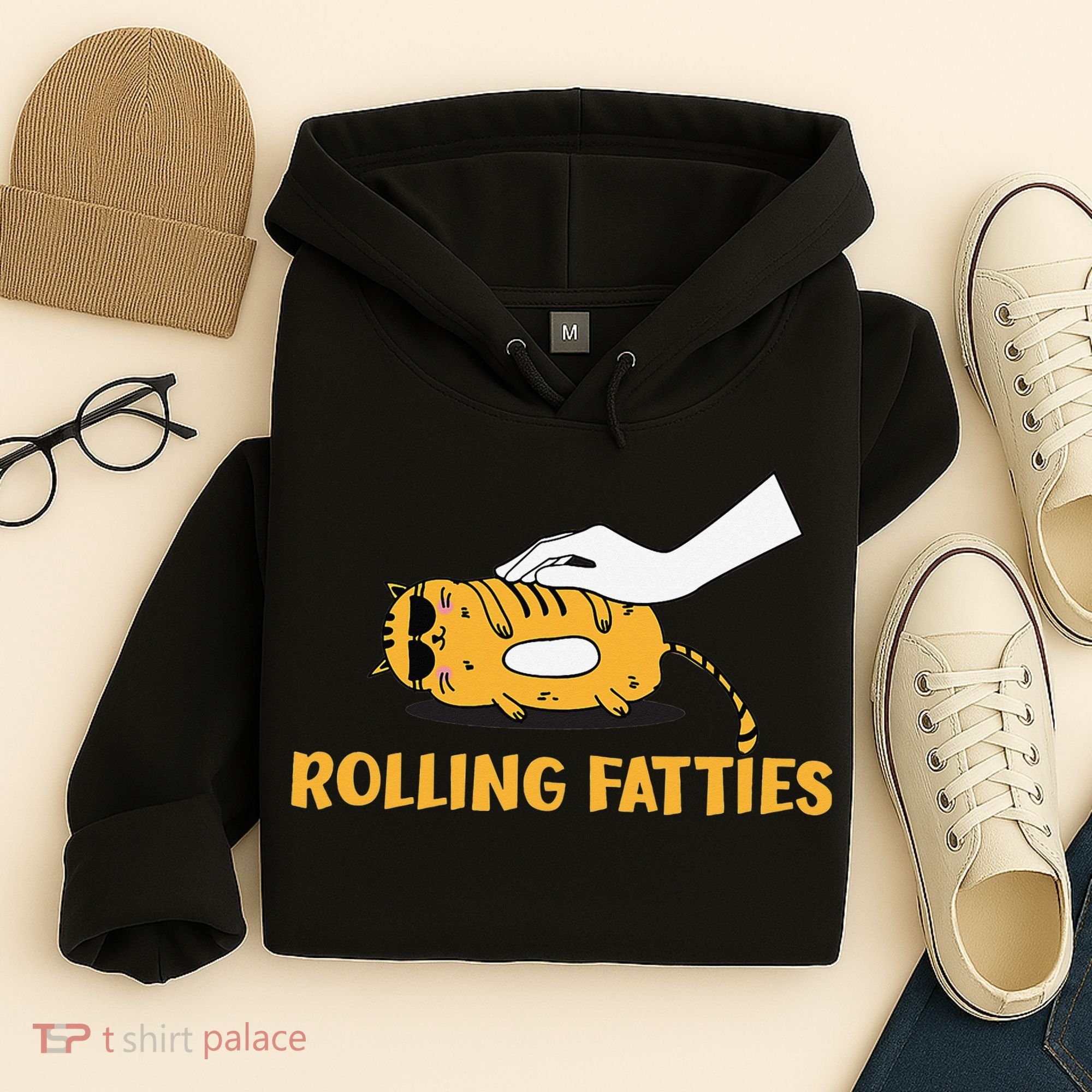 Rolling Fatties Cat Kitty Animal Pet Lovers Hoodie