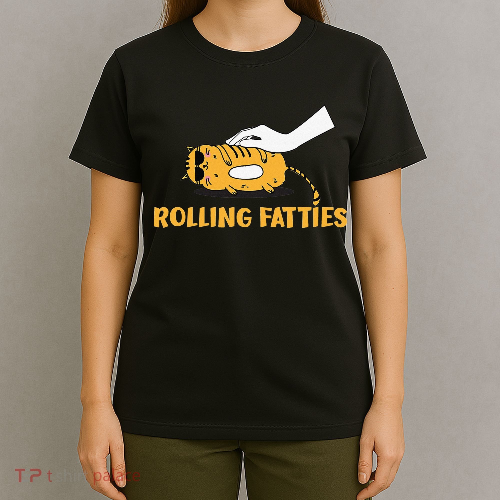 Rolling Fatties Cat Kitty Animal Pet Lovers T-Shirt