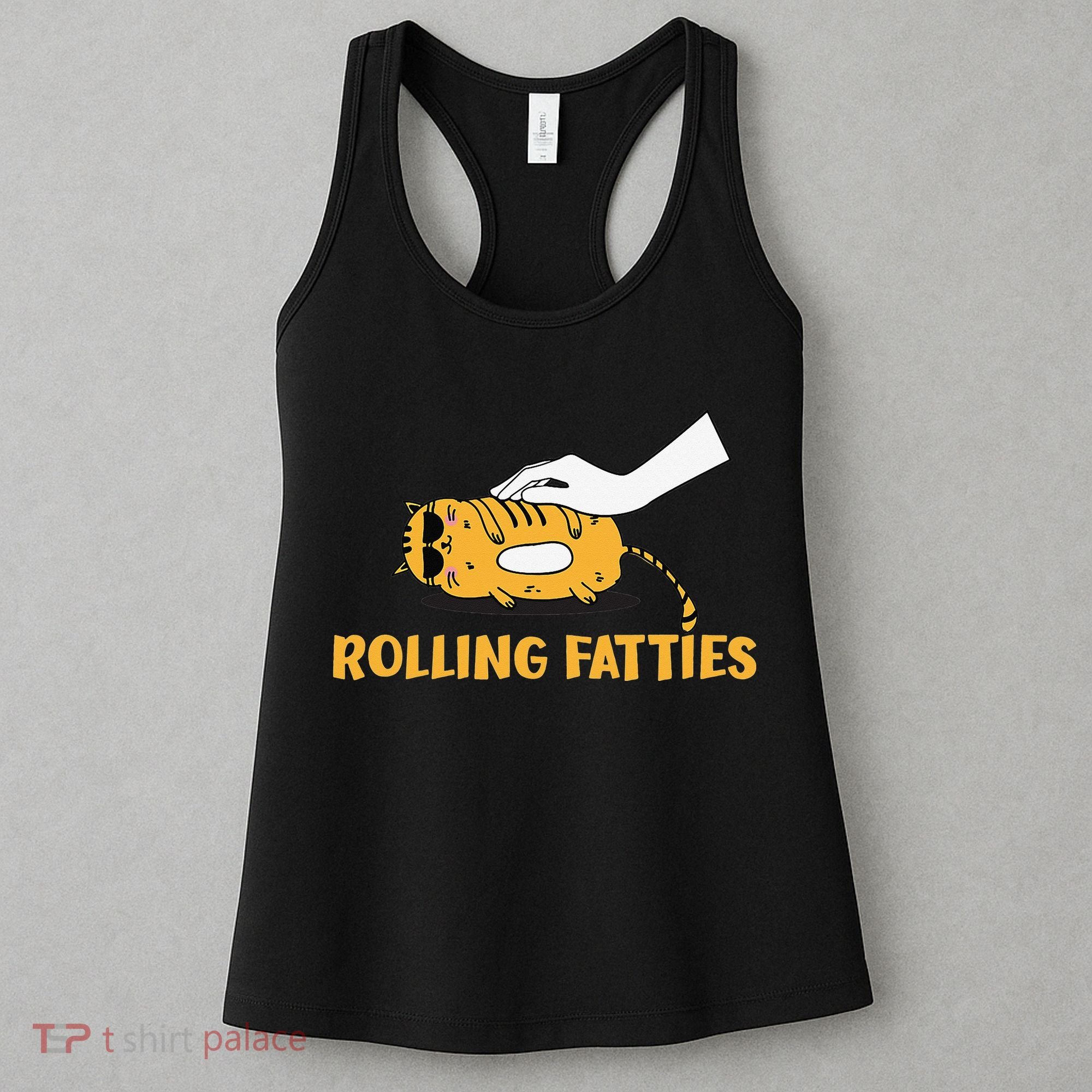 Rolling Fatties Cat Kitty Animal Pet Lovers Women's Tank Top
