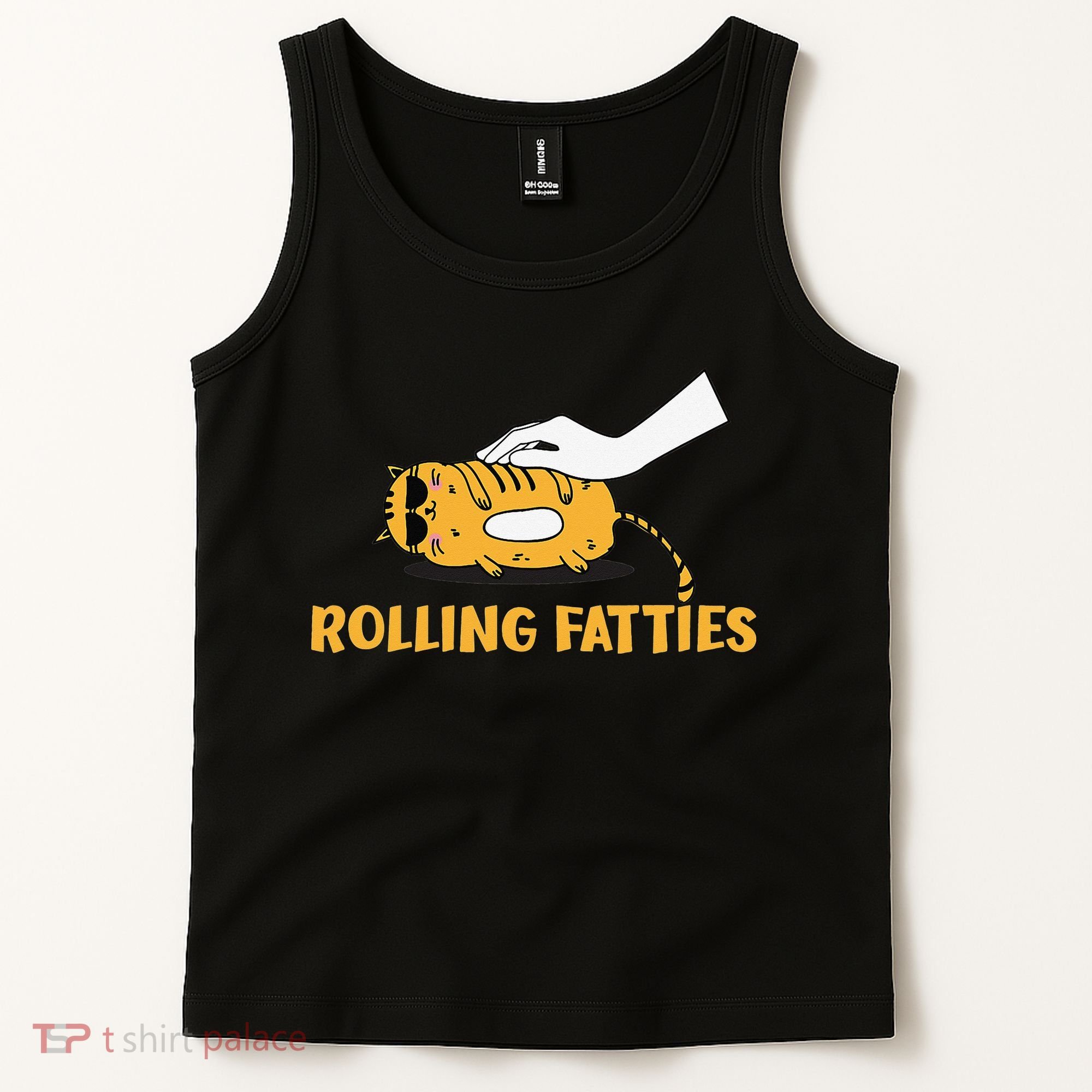Rolling Fatties Cat Kitty Animal Pet Lovers Tank Top