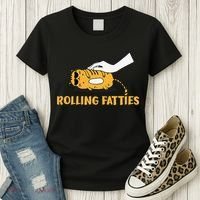 Rolling Fatties Cat Kitty Animal Pet Lovers Women's T-Shirt thumb 3