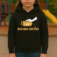 Rolling Fatties Cat Kitty Animal Pet Lovers Kids Hoodie thumb 3