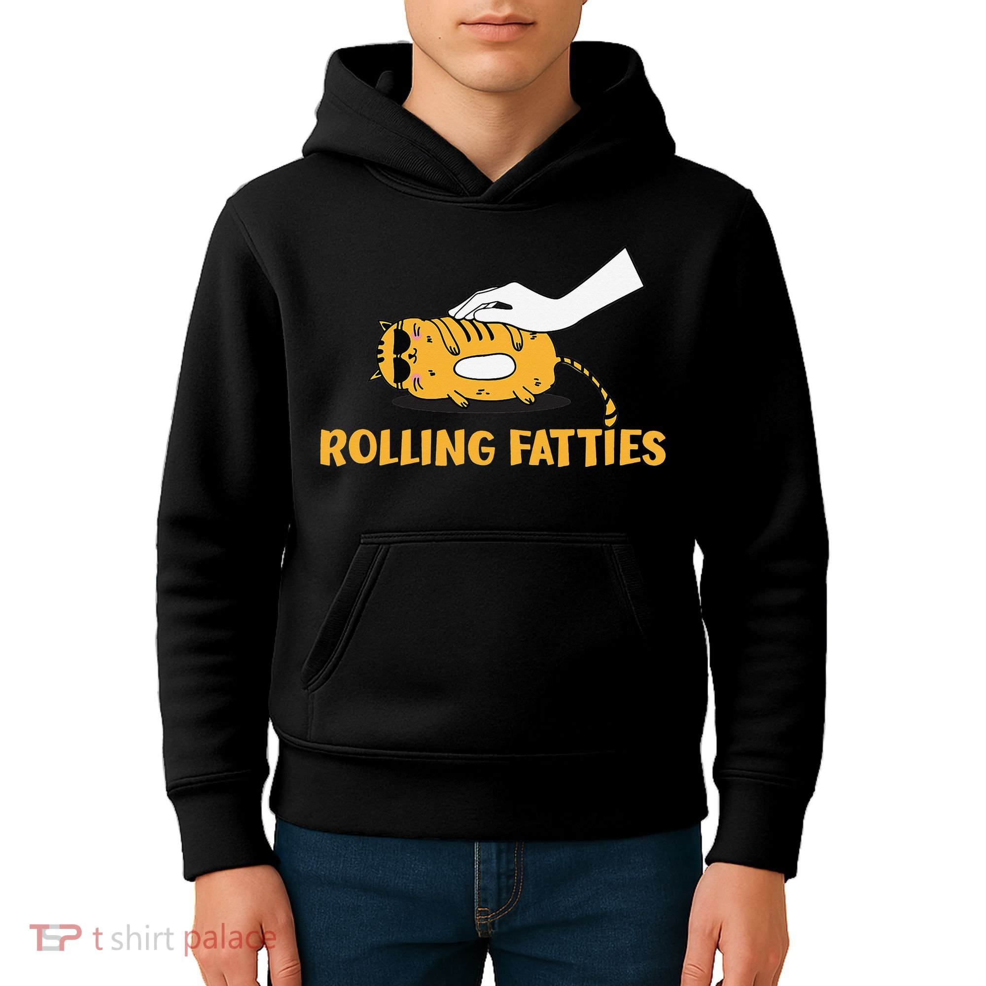 Rolling Fatties Cat Kitty Animal Pet Lovers Kids Hoodie