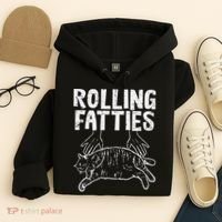 Rolling Fatties Cat Funny Fat Kitten Hoodie thumb 4