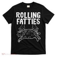 Rolling Fatties Cat Funny Fat Kitten T-Shirt thumb 0