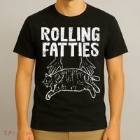 Rolling Fatties Cat Funny Fat Kitten T-Shirt thumb 3