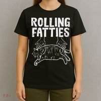 Rolling Fatties Cat Funny Fat Kitten T-Shirt thumb 4