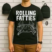 Rolling Fatties Cat Funny Fat Kitten T-Shirt thumb 6