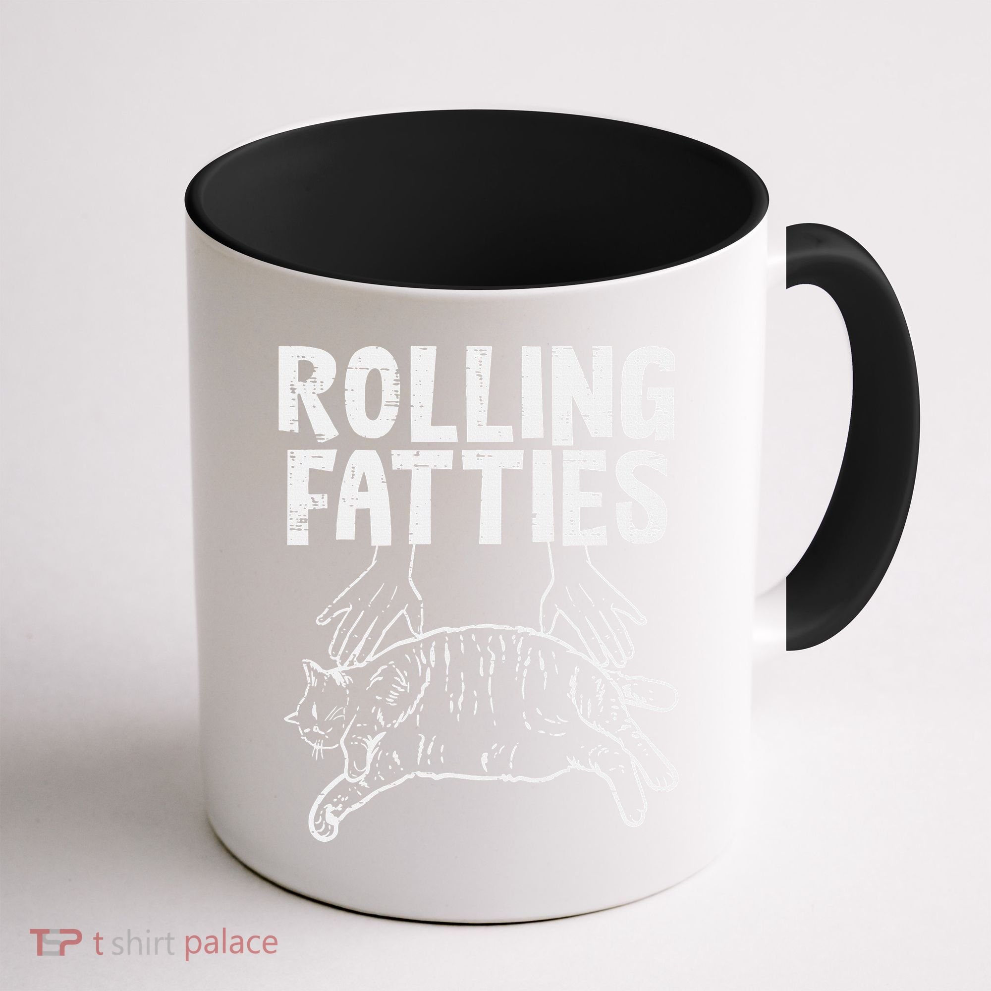 Rolling Fatties Cat Funny Fat Kitten Coffee Mug