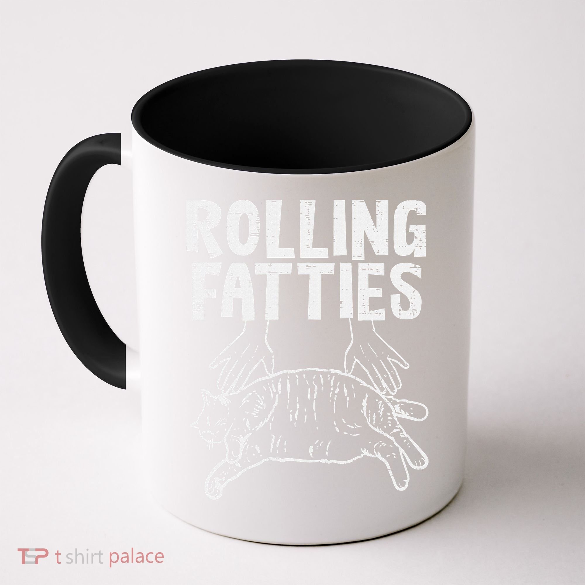 Rolling Fatties Cat Funny Fat Kitten Coffee Mug