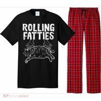 Rolling Fatties Cat Funny Fat Kitten Pajama Set thumb 0