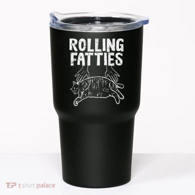 Rolling Fatties Cat Funny Fat Kitten Tumbler