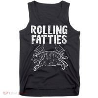 Rolling Fatties Cat Funny Fat Kitten Tank Top thumb 0