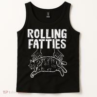 Rolling Fatties Cat Funny Fat Kitten Tank Top thumb 2