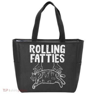 Rolling Fatties Cat Funny Fat Kitten Tote Bag