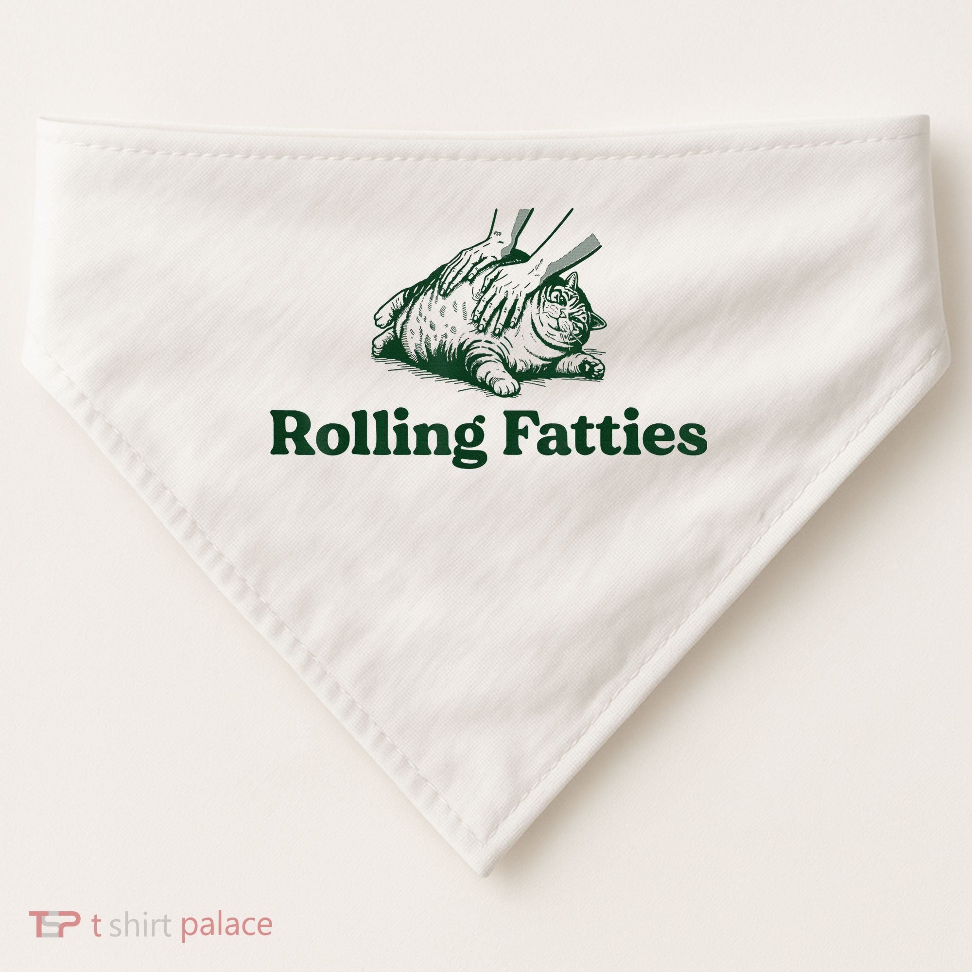 Rolling Fatties Cat USA-Made Doggie Bandana